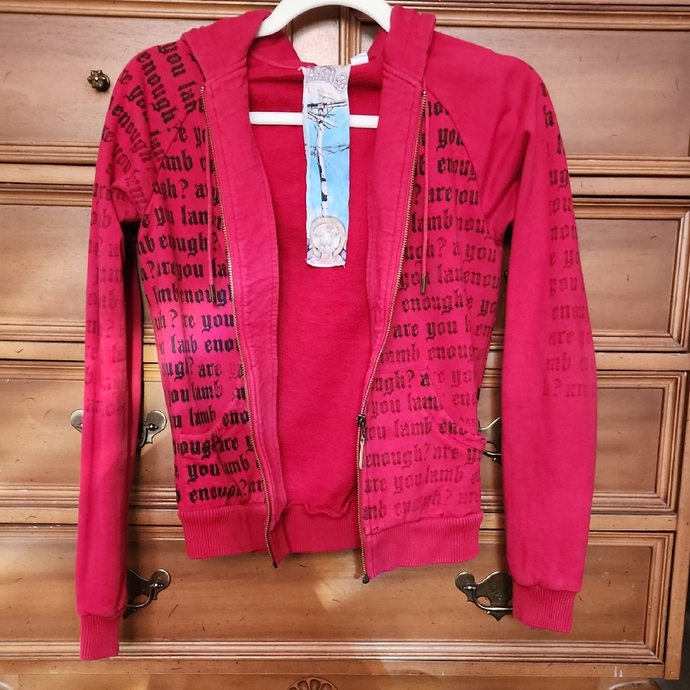 L.A.M.B. Red Text Print Women's Jacket